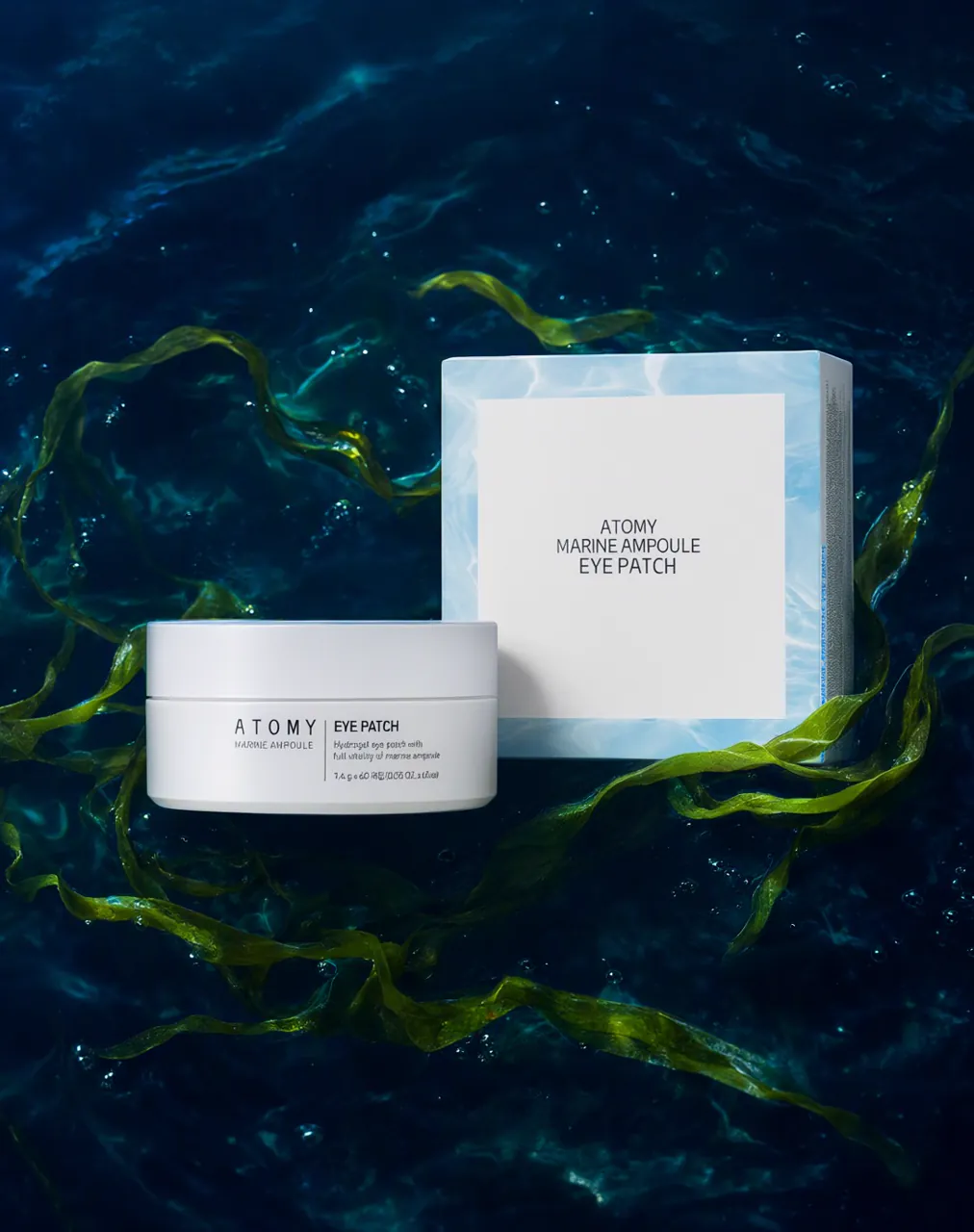 Hydrogel under-eye patches bursting with marine energy